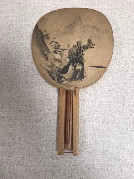 尾形光琳　　壽老人.山水図団扇