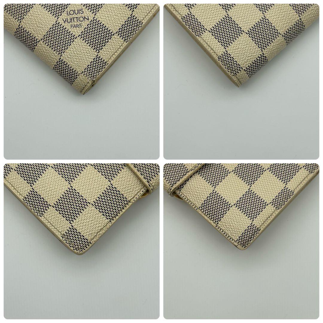 ルイ ヴィトン ポルトフォイユ ヴィエノワ ダミエ アズール がま口 二つ折財布