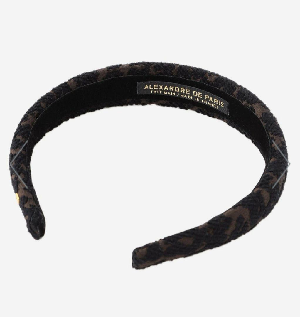 未使用　ALEXANDRE DE PARIS　カチューシャ　ベロア　花柄　豹柄