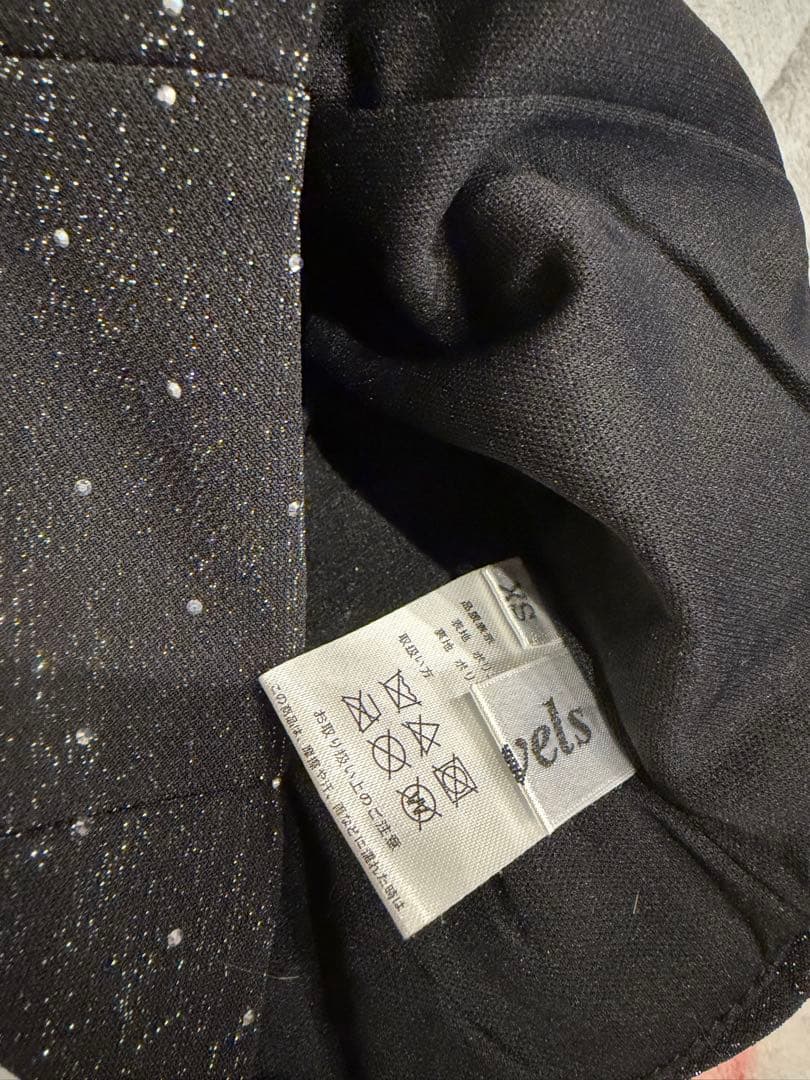 ほ*け様 パール襟フロントジップセットアップドレス XS