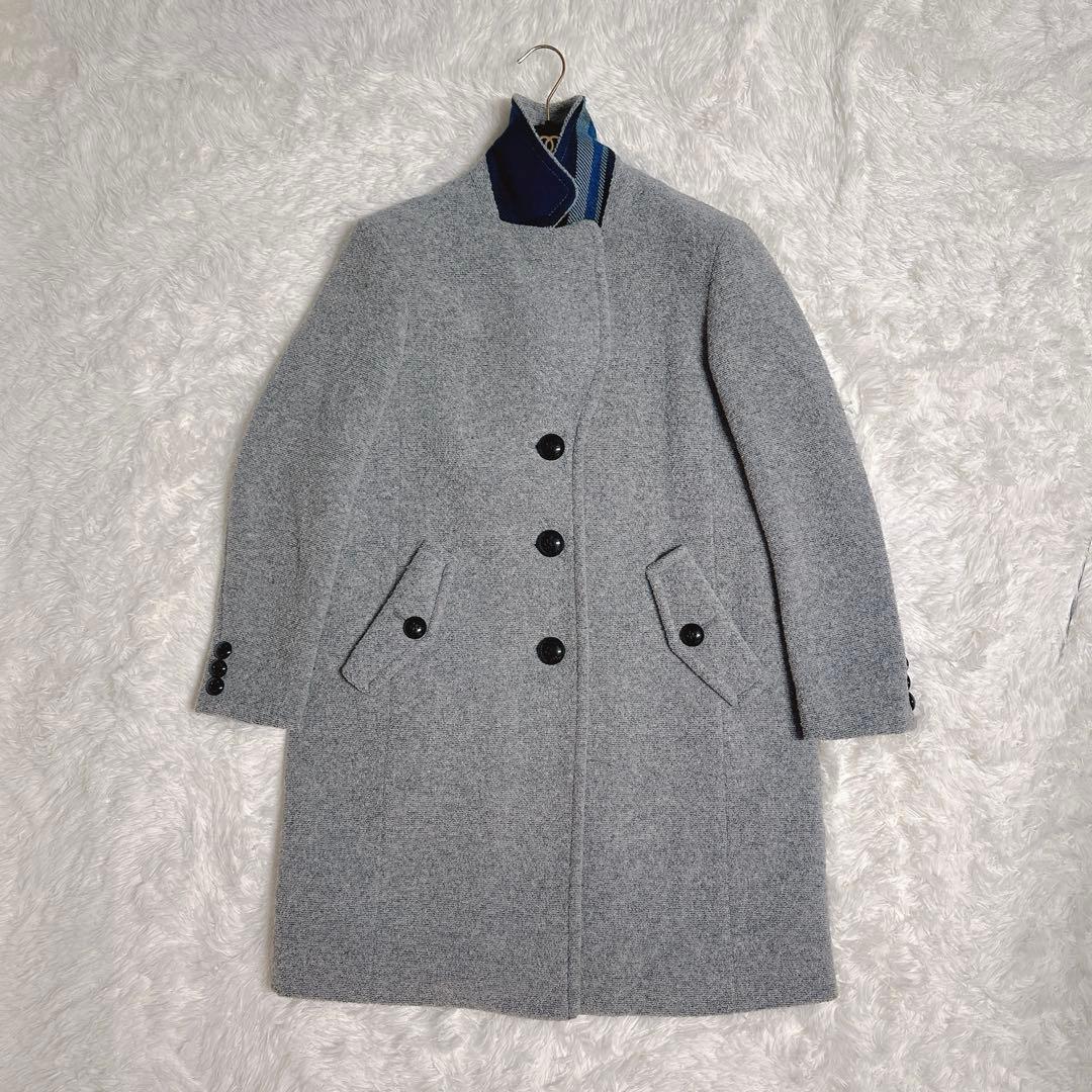 極美品 ブルーレーベル クレストブリッジ チェスターコート 裏地