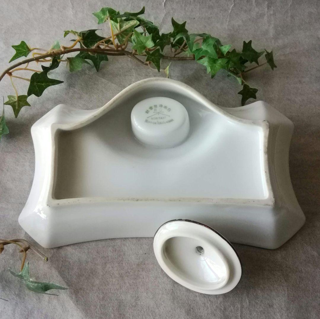 逸品　オールドノリタケ　ヤジロベー印　インク壺付きペントレー　和骨董アンティーク