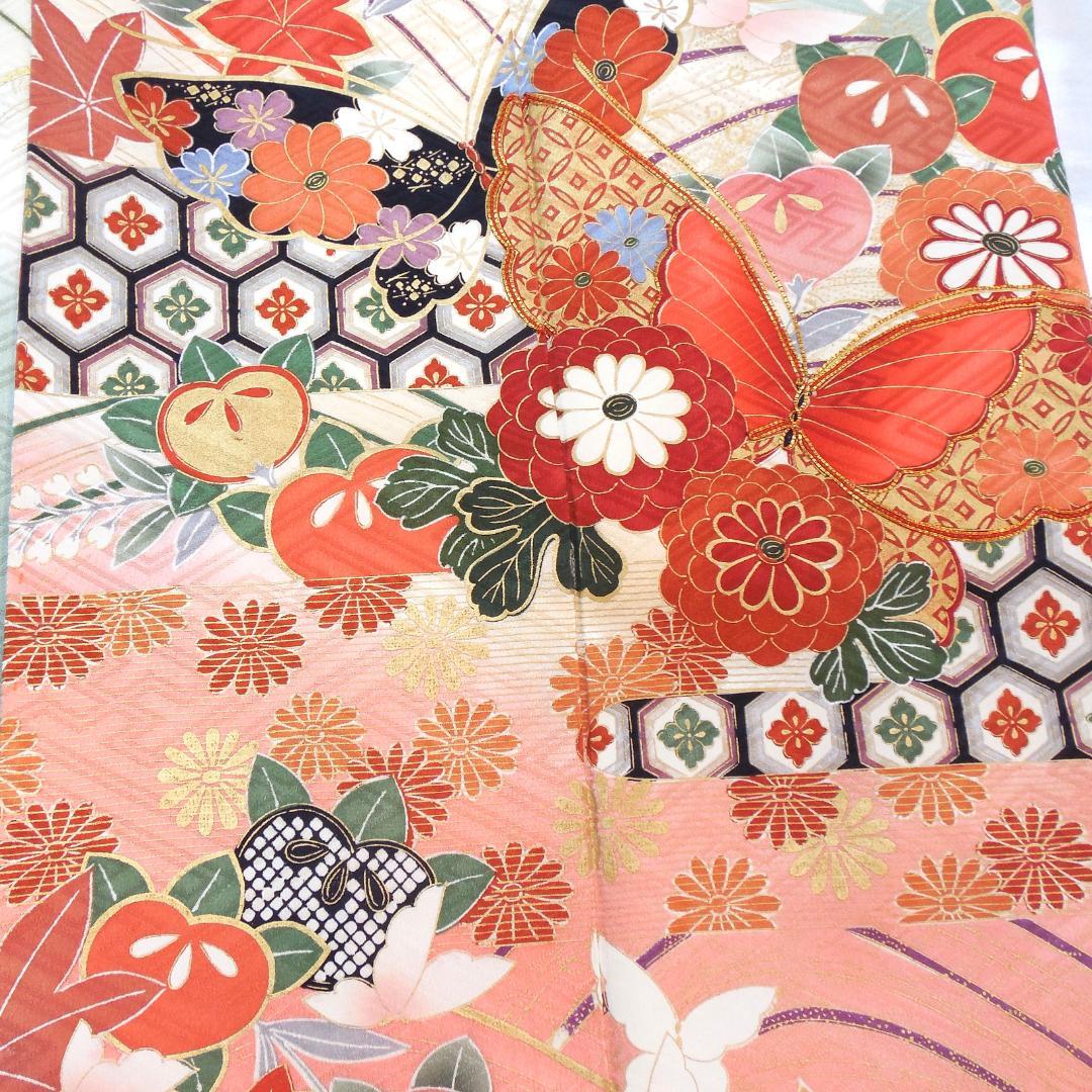 極美品☆振袖フルセット 正絹 振袖 7点セット 成人式 Mサイズ