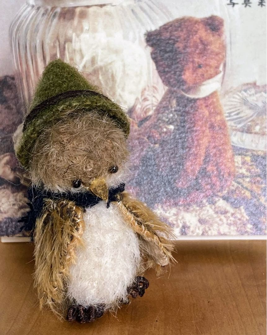 moriのえほん様 ふくろうとキノコのセット ミニチュア ぬいぐるみ