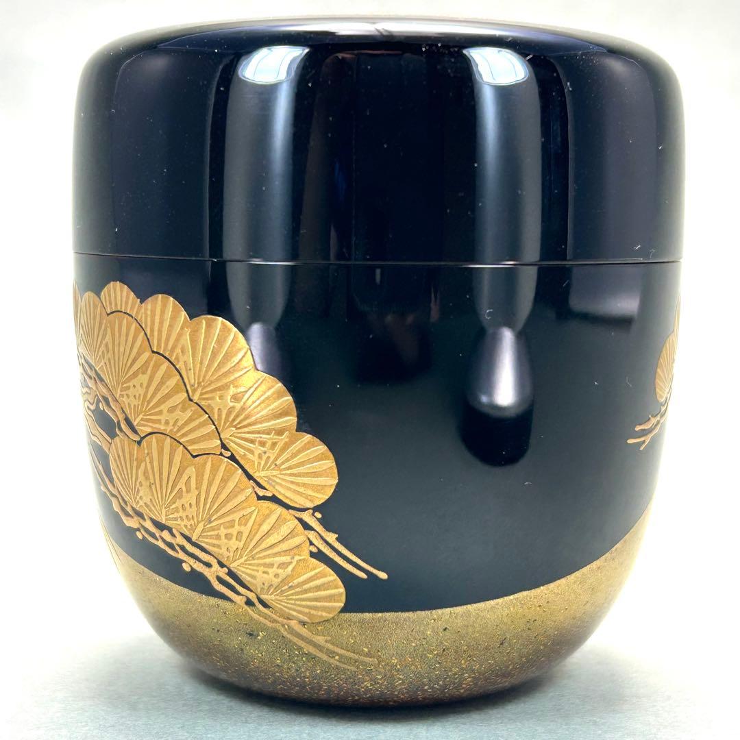 棗 『一瓢斎 而妙斎書付』 大棗 老松蒔絵 花押 お茶道具 茶道