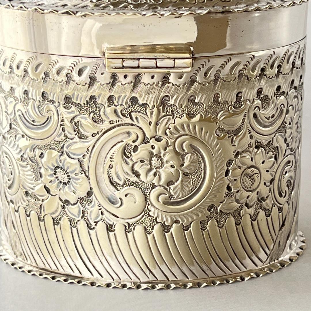 【Atkin Bros】ビクトリアン ティーキャディ 【シルバープレート】