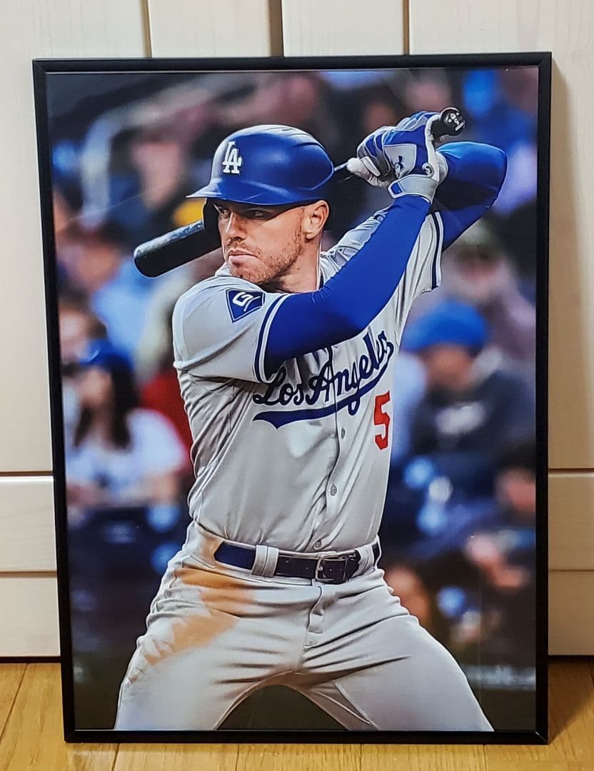 ヤマちゃん様専用 ドジャースフリーマン MLB！A3ポスターフレーム付き