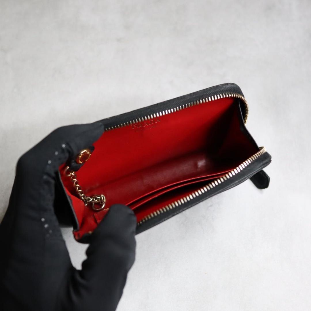 PRADA プラダ / ヴィッテロダイノケース キーチェーン ブラック