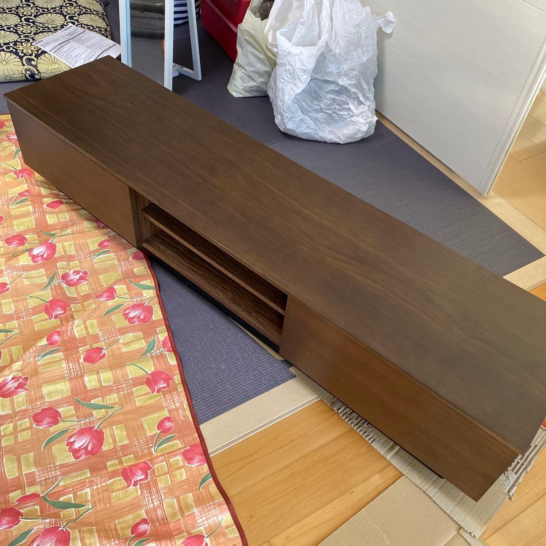 ダークブラウン木製テレビ台 引き出し付き - メルカリ