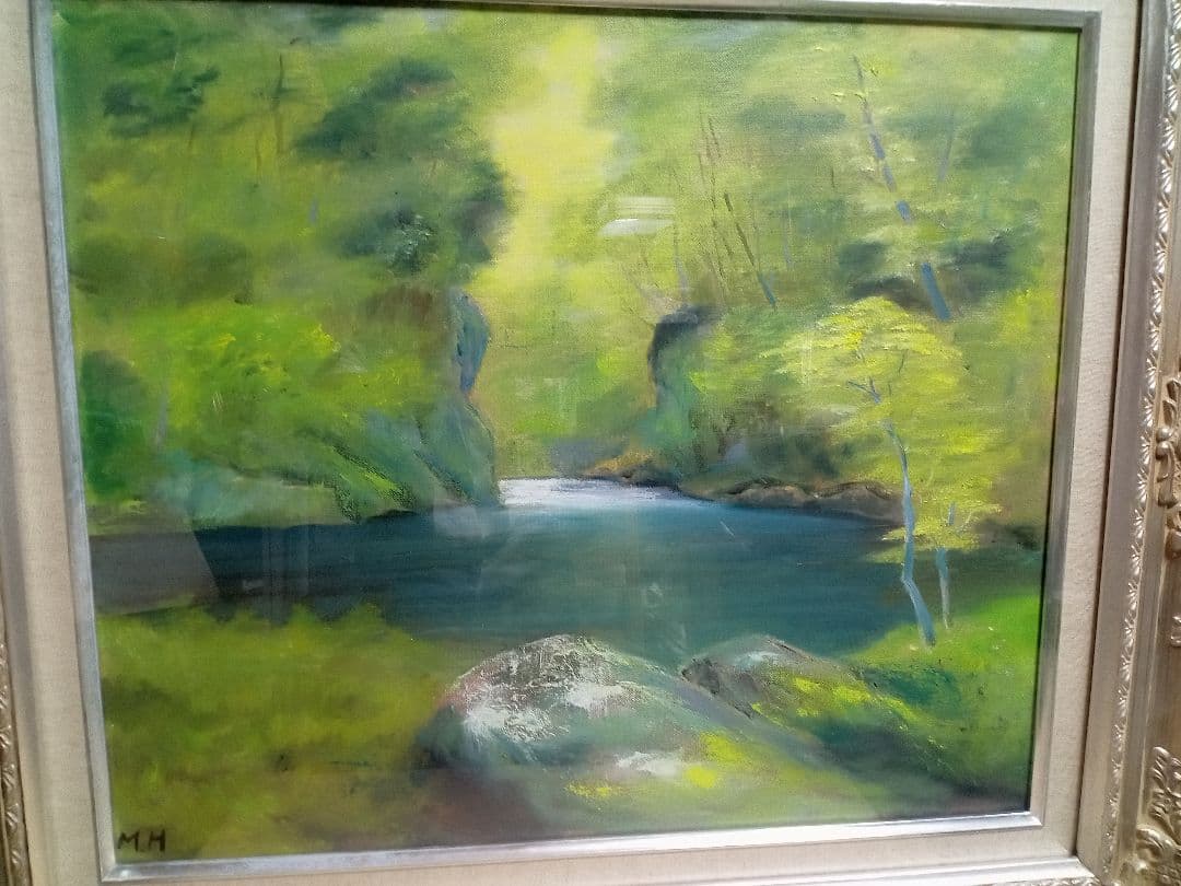 堀場道明の油彩画F10号です 美術品・アンティーク・コレクション 堀場