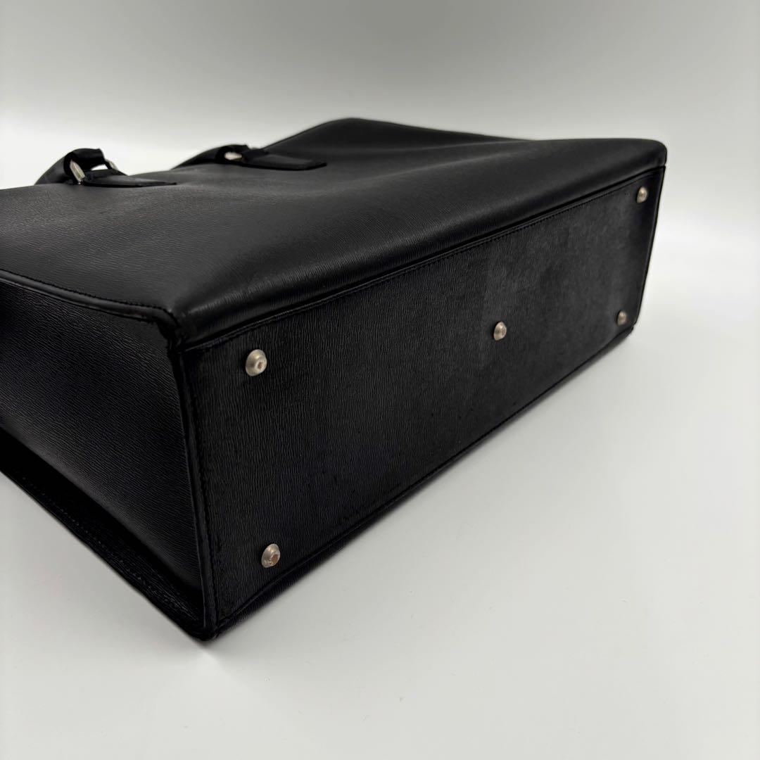 ✨美品　PORTER FLUX ビジネスバッグ 2way レザー ブラック ロゴ