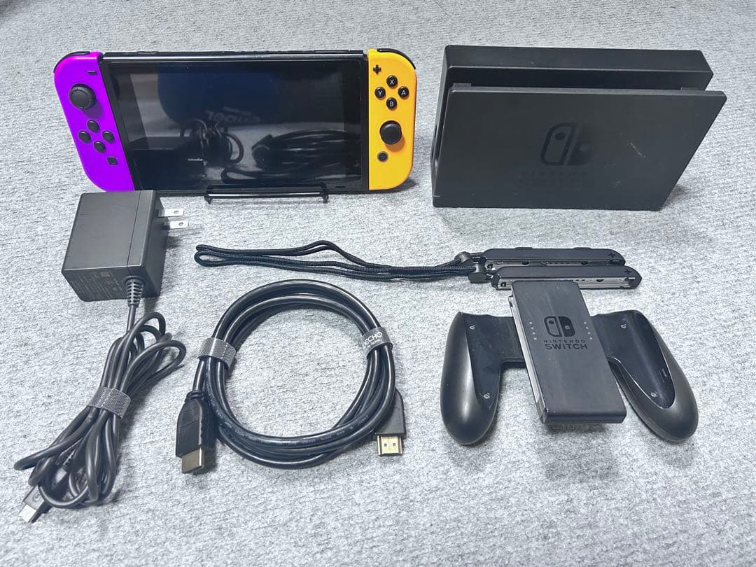 Nintendo Switch 本体 紫/黄【フルセット】動作確認済み