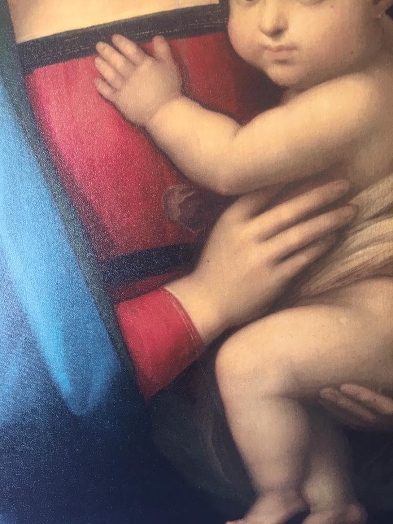 ラファエロ 「大公の聖母」 印刷画 額縁付き 額縁 額装 金縁