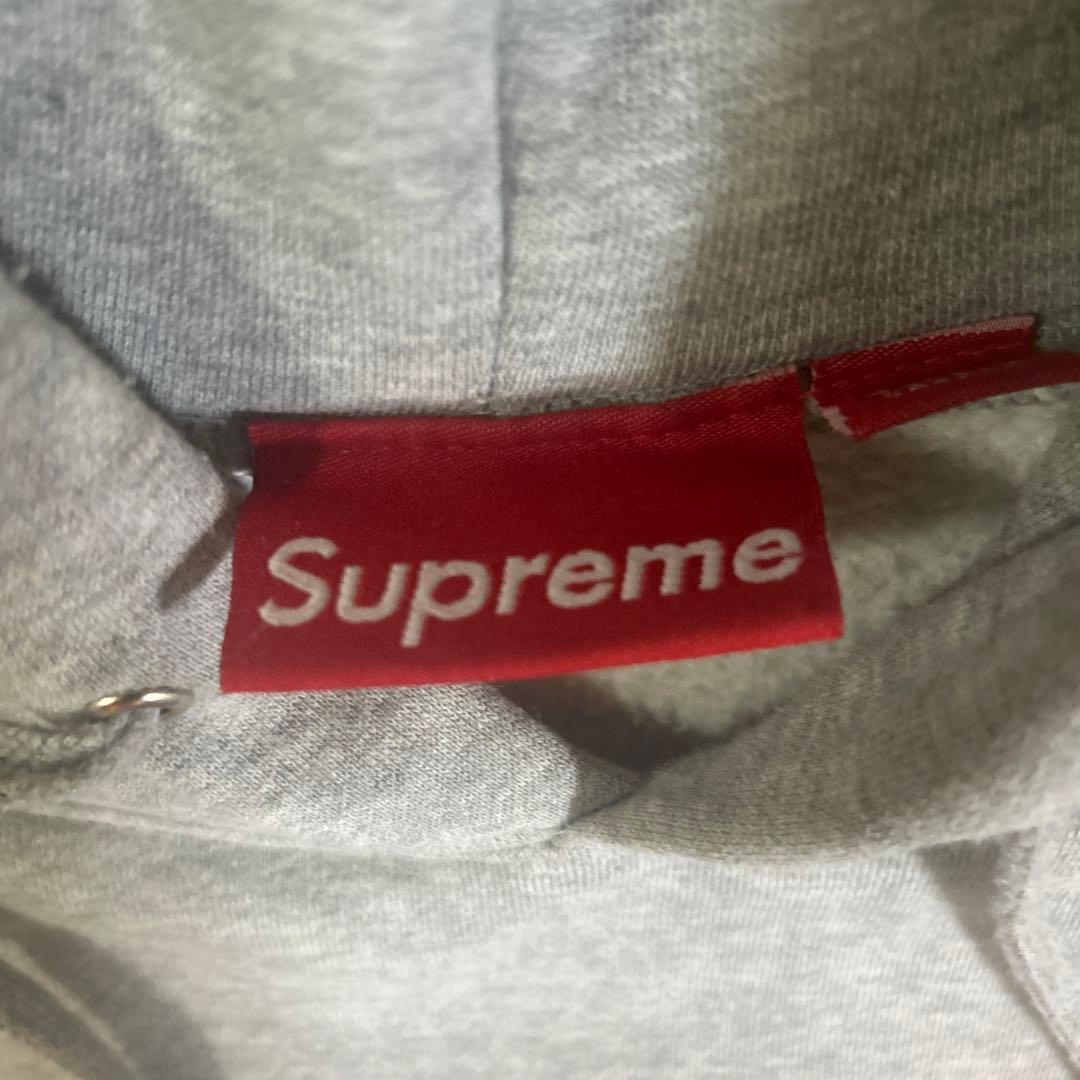 Supreme ボックスロゴ パーカー フーディー X-Large グレー