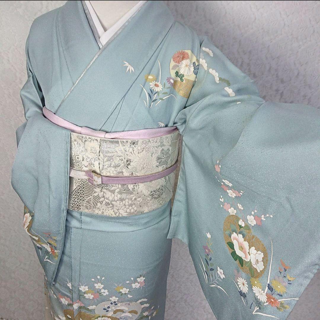 ☆正絹 訪問着 4点 フルセット 入学式 卒業式 結婚式 お宮参り 七五三