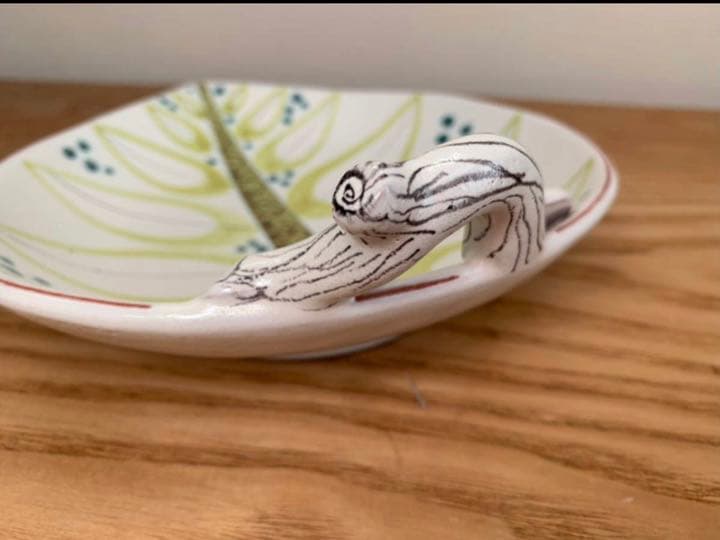 Gustavsbergグスタフスベリ リンドベリ＊ファイアンス＊リーフ皿