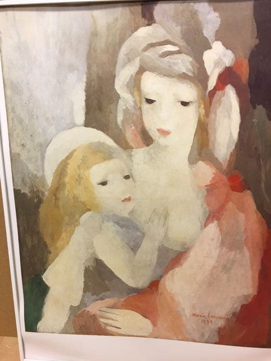 絵画  世界の名画マリーロランサン 母と子66センチ×51センチ