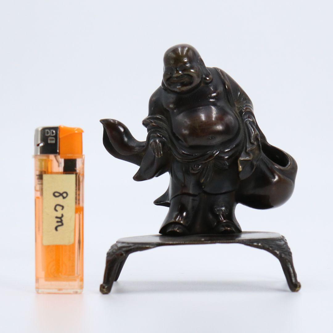 中国 唐銅 布袋像 置物 V90 SS1