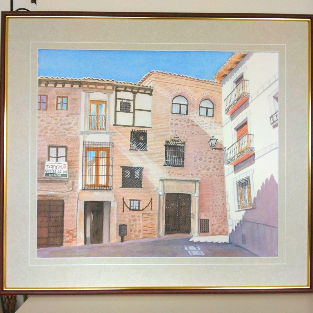 [窓]　水彩画・風景画スペイン・コルドバ・ユダヤ人街・旧市街 窓] 水彩画・風景画スペイン・コルドバ・ユダヤ人街・旧市街 窓]水彩画