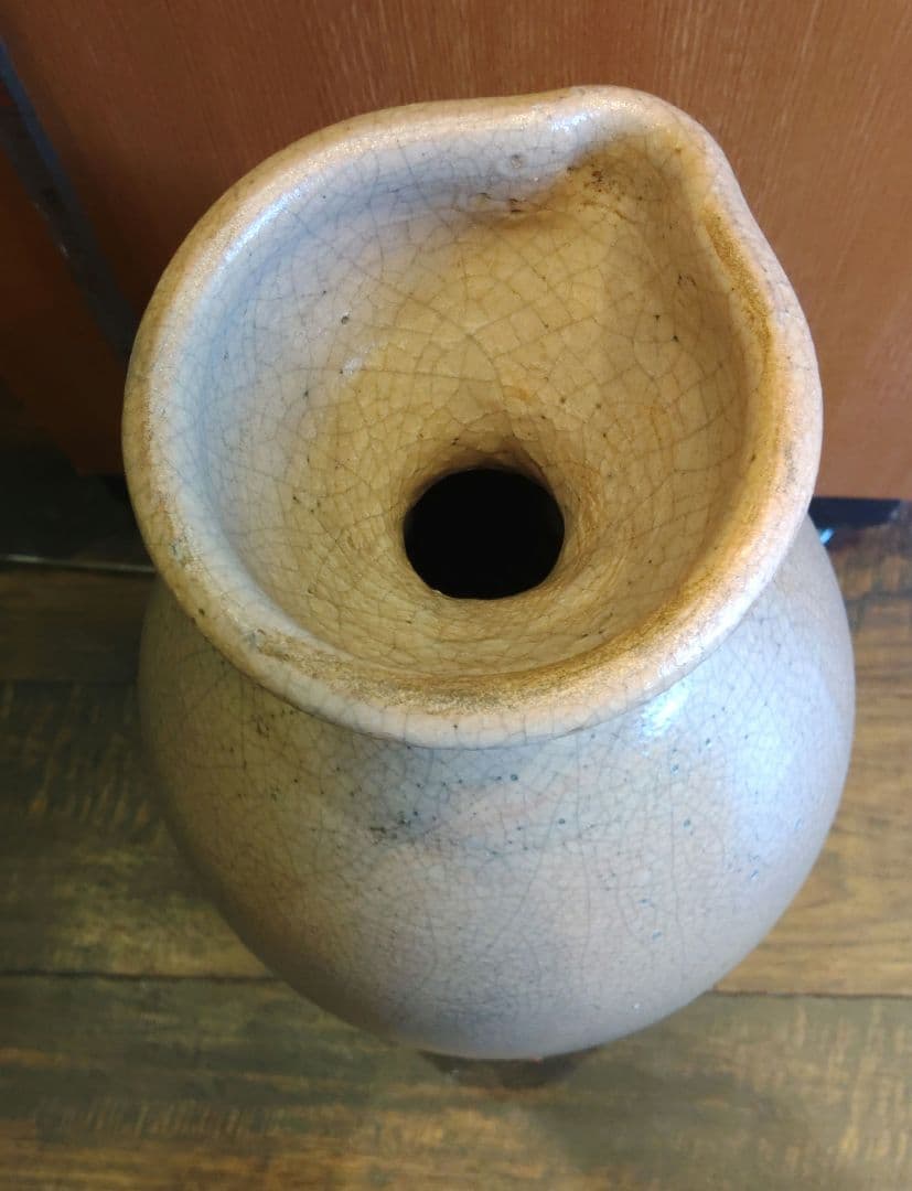 大津絵 徳利 鬼の寒念仏 超特大 高さ約52cm 陶器製 酒