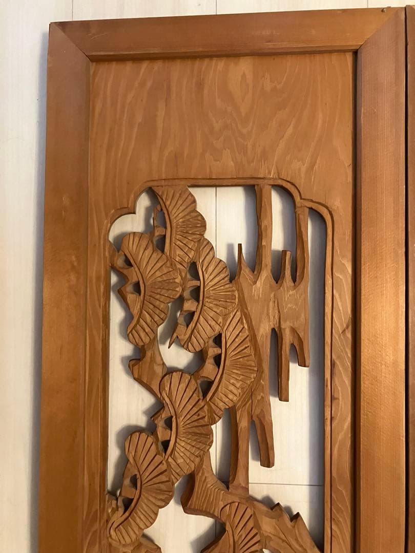 欄間】和室 昭和 木工彫刻 木工細工