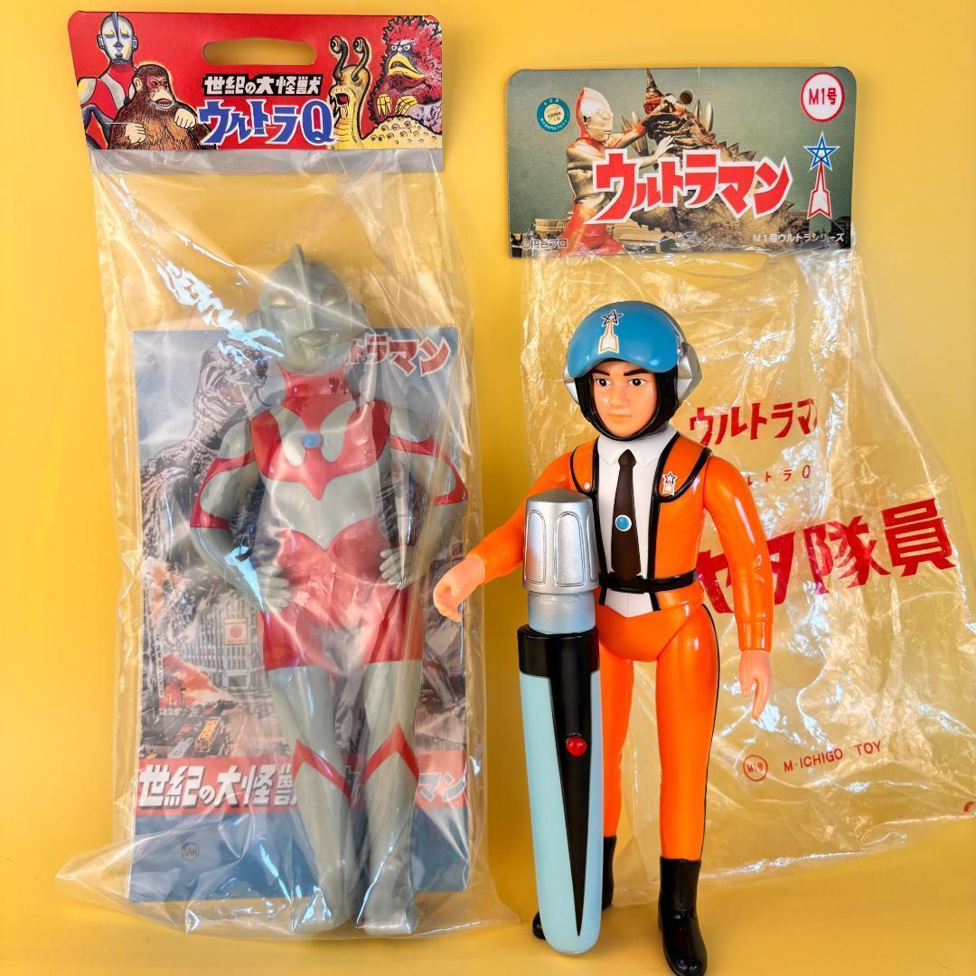 マルサン ウルトラマン 450・M1号 ハヤタ隊員 ベータカプセル レア ソフビ マルサン ウルトラマン 450・M1号 ハヤタ隊員 ベータカプセル レア ソフビ