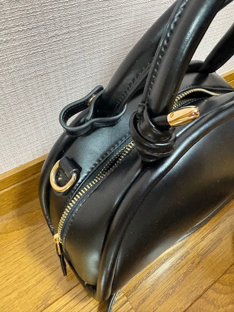 【アキロン×Donobanコラボ】2wayレザーラウンドボストンBAG