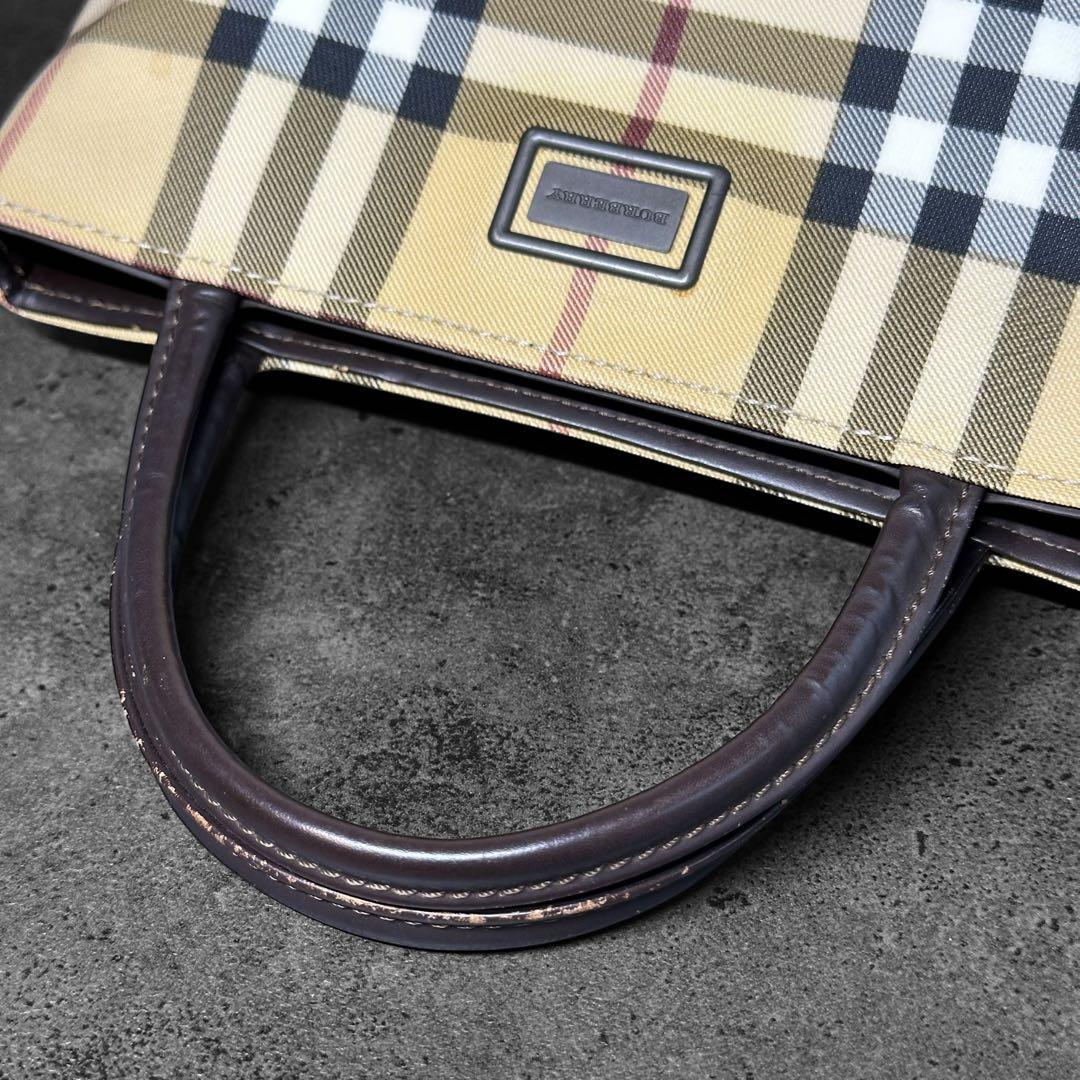 BURBERRY LONDON ノバチェック　ハンドバッグ ロゴプレート