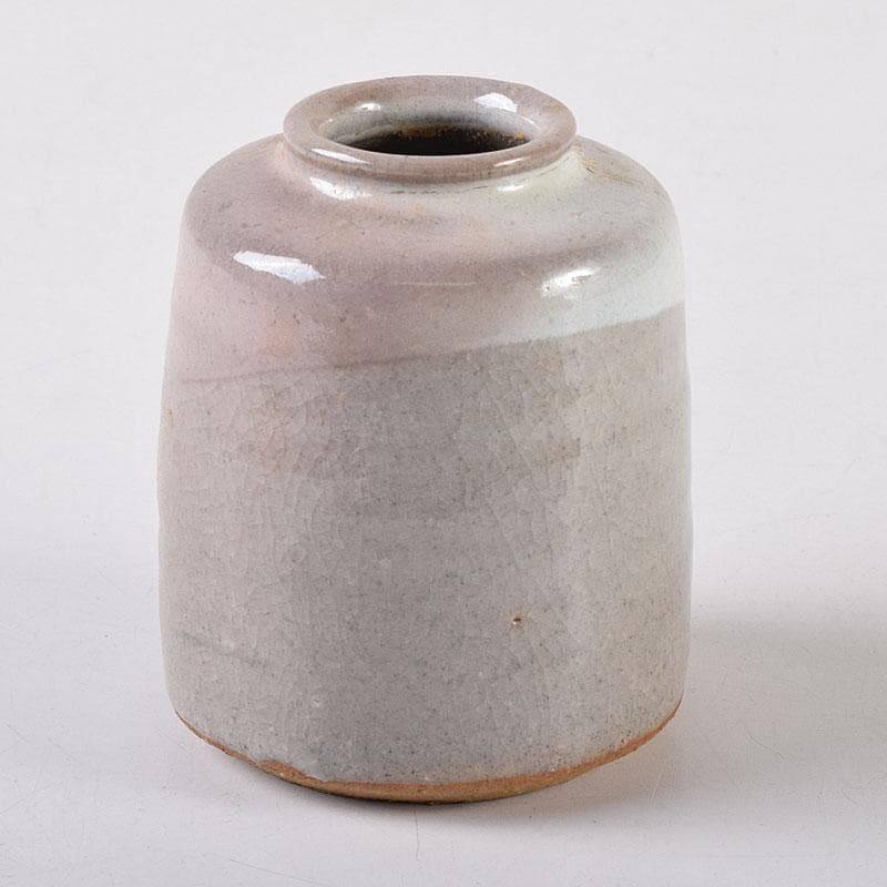 茶道具 萩焼 天寵山 七代 兼田三左エ門造 肩衝茶入 仕覆付 共箱 V 8140