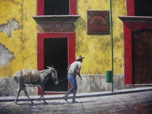 池田良則【オアハカの午后】希少画集画、状態良好、新品高級額装付