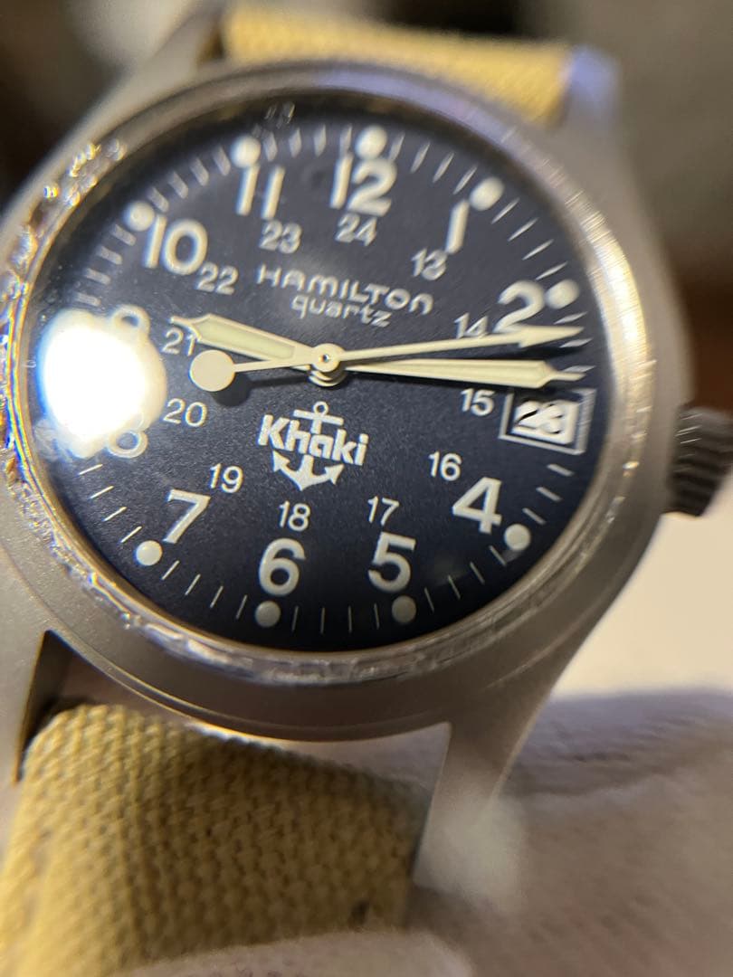 HAMILTON Khaki 9797 クォーツ腕時計 ジャンク品扱い