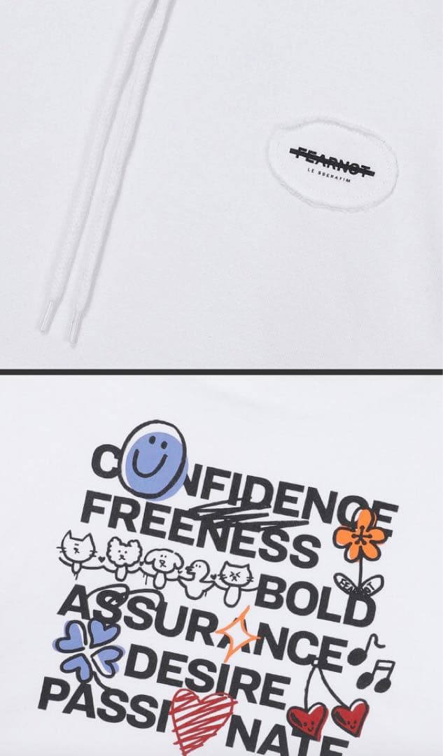 LESSERAFIM fearnada ペンミ フーディ パーカー L 新品 - メルカリ