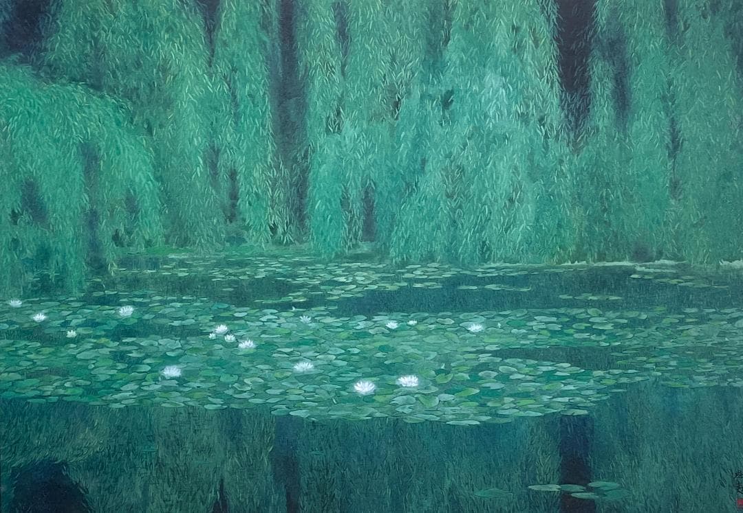 【新品】東山魁夷「沼の静寂」 ポスター　複製画　日本画　風景画　高級額付 5311_a6c6c8254fa759fd5a489007b