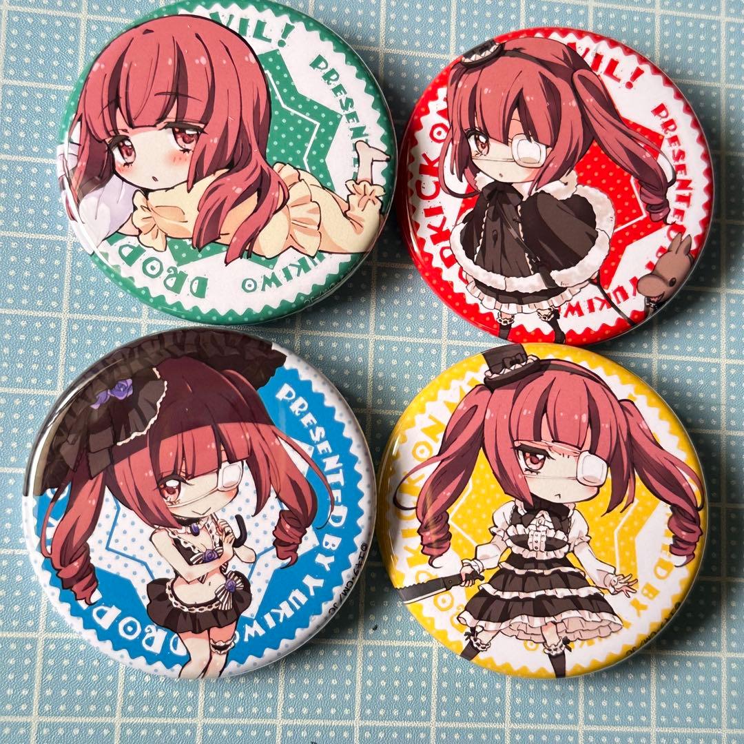 邪神ちゃんドロップキック 花園ゆりね 缶バッジ セット ゴスロリ 地雷