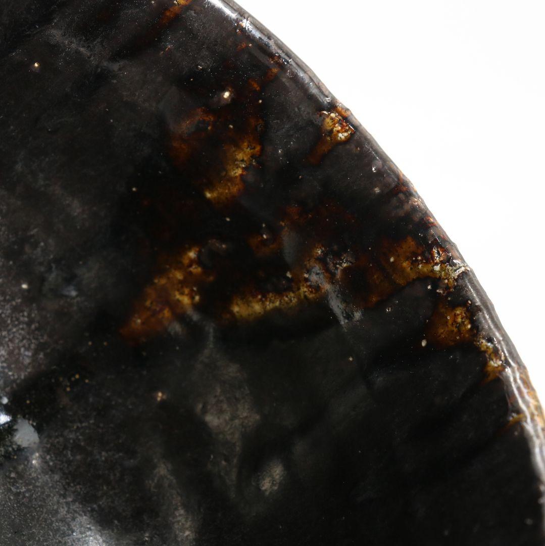 人間国宝 清水卯一作 黒釉茶碗 仕覆付 共箱共布 M837 - メルカリ