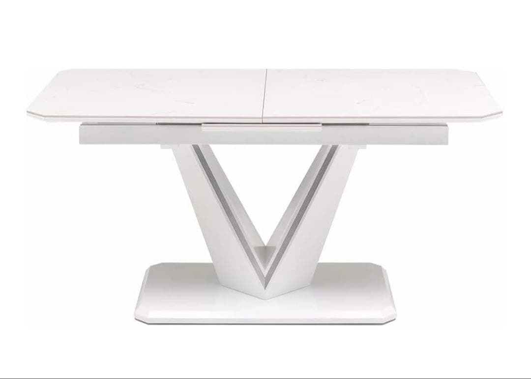 ワンタッチ延長ダイニングテーブル　セラミック　4人〜6人