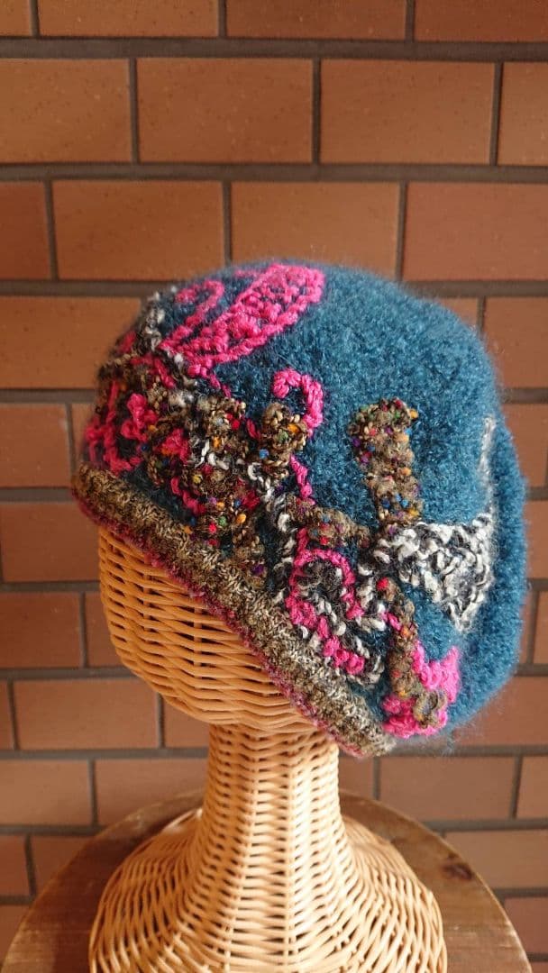 M.& KYOKO ニット帽 Masaki Kyoko サイズフリー 美品です M10