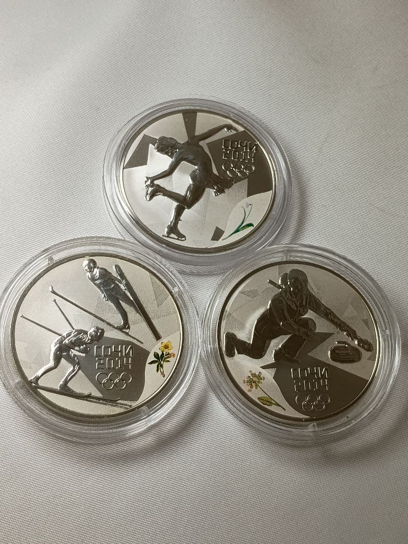 2014年 ソチオリンピック銀貨 1oz3枚セット - メルカリ