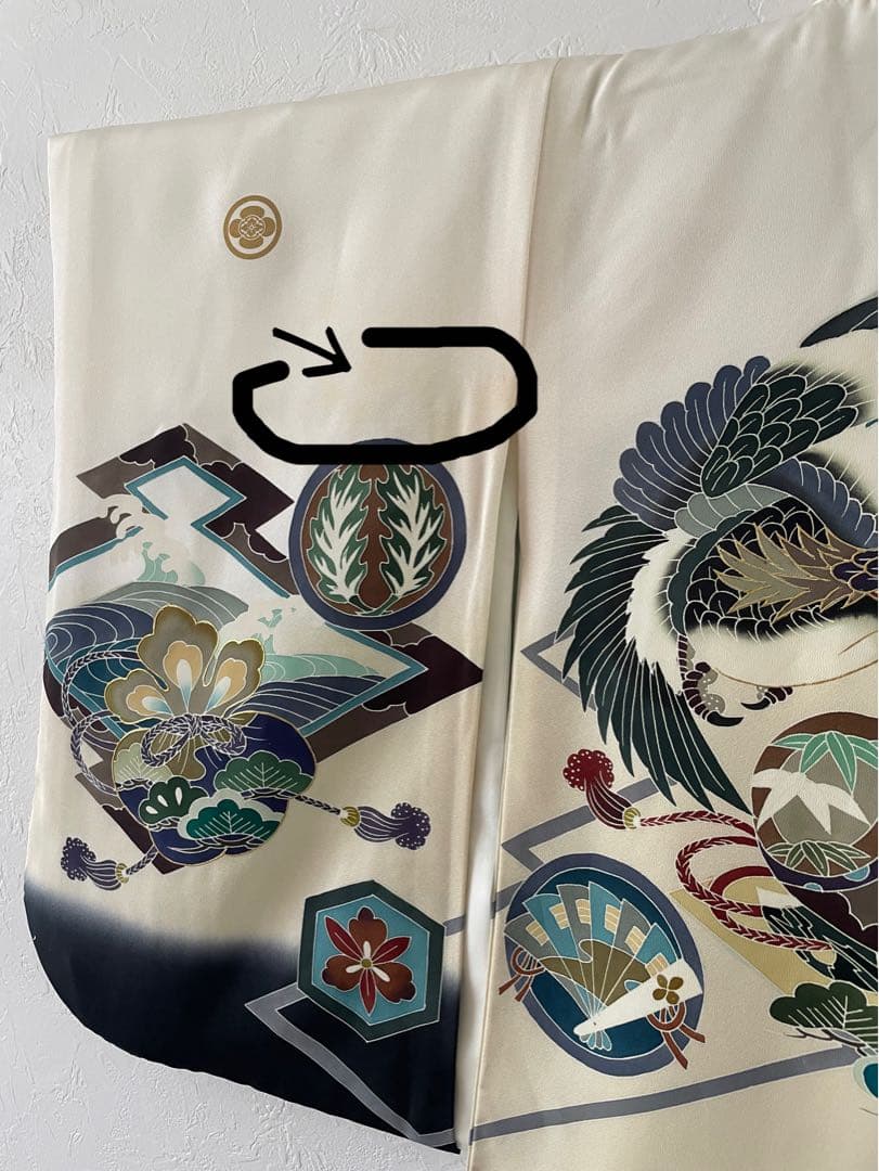 七五三　3歳　正絹　お着物セット　正絹総絞りの被布コーデ