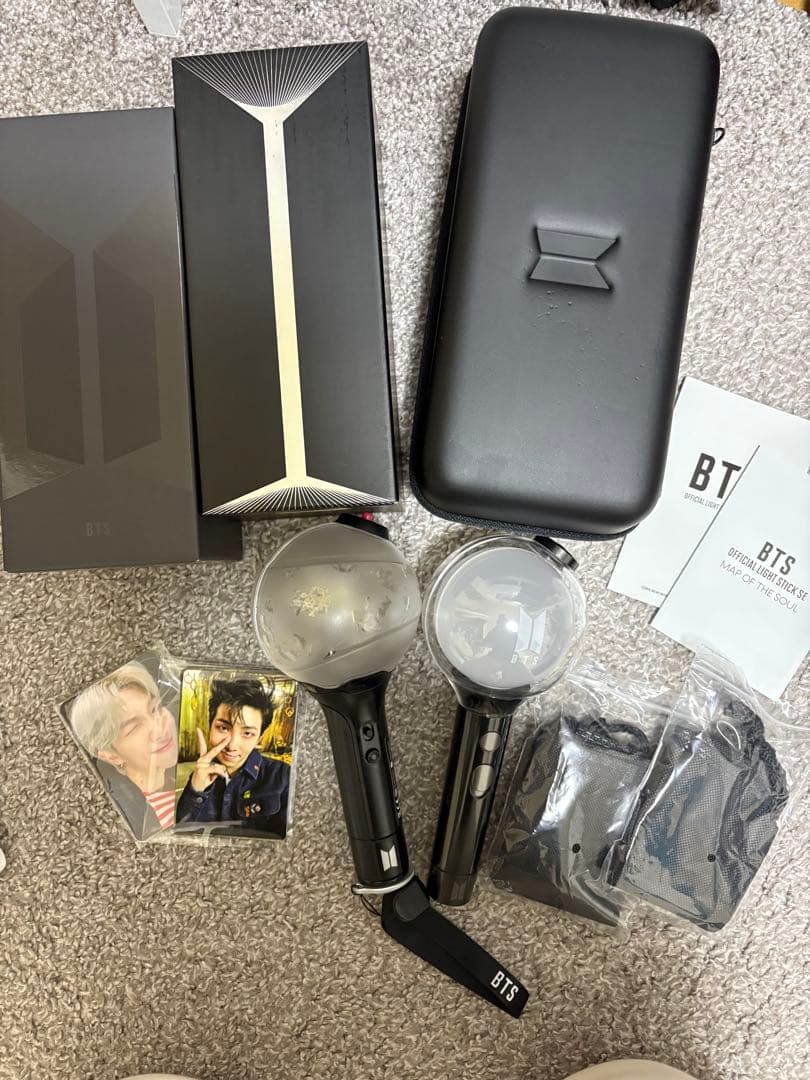 BTS ペンライト ver.3 ver.4 公式 ケース アミボム - メルカリ