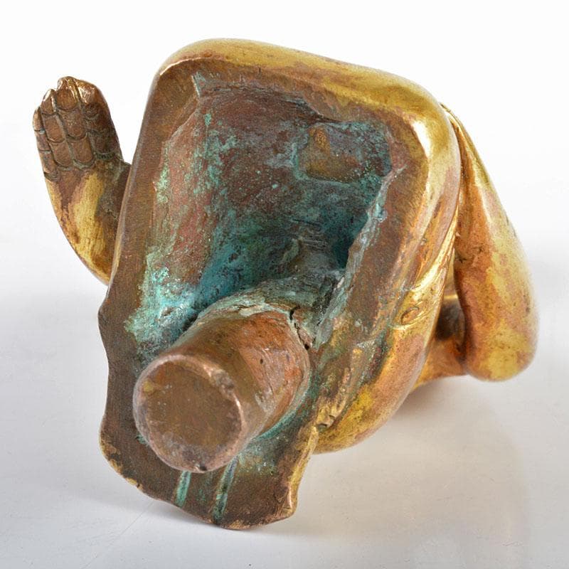 仏教美術　古銅鍍金　阿弥陀如来像　仏像　V　R4402