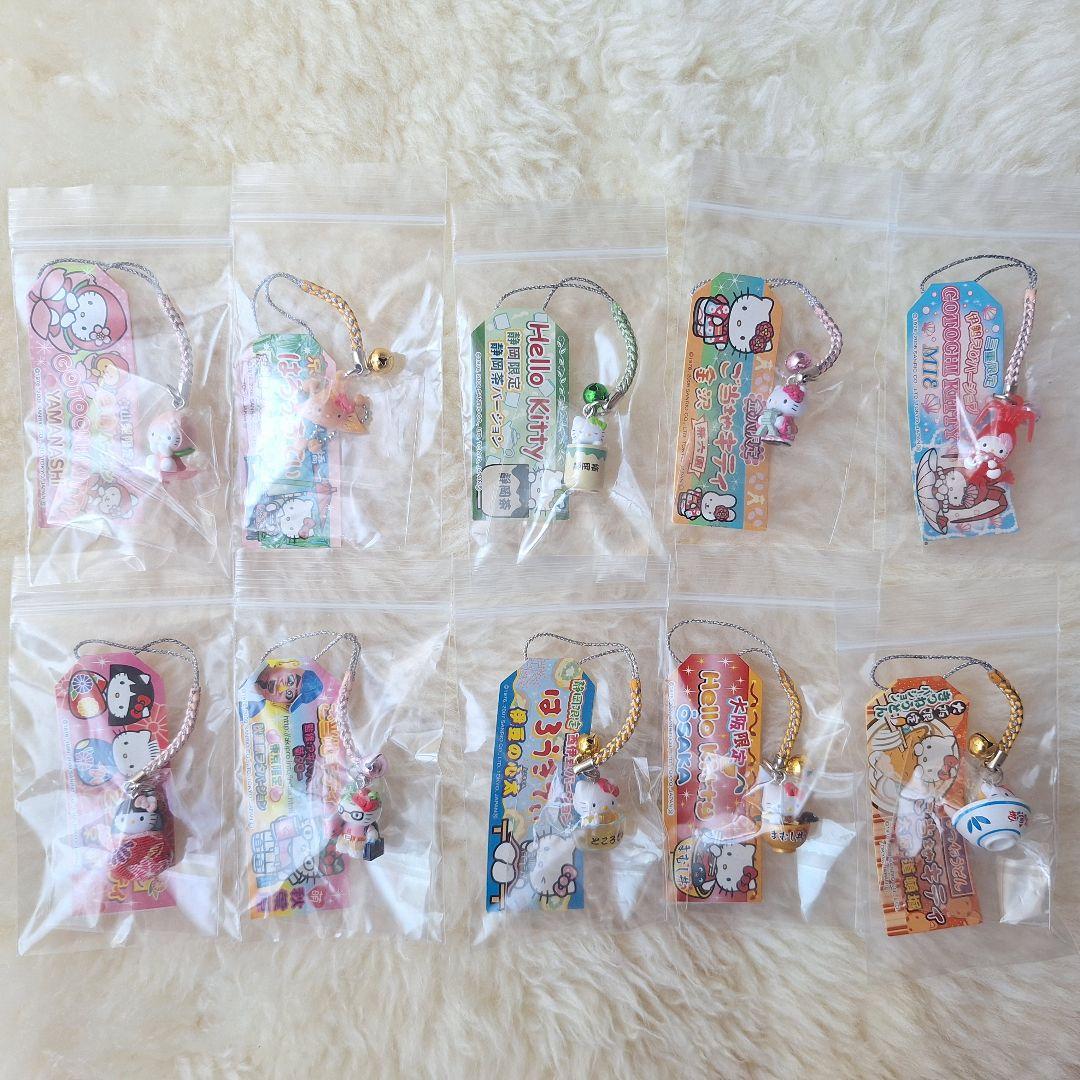 SALE　キティちゃん ご当地 根付け　ストラップ キーホルダー 60個