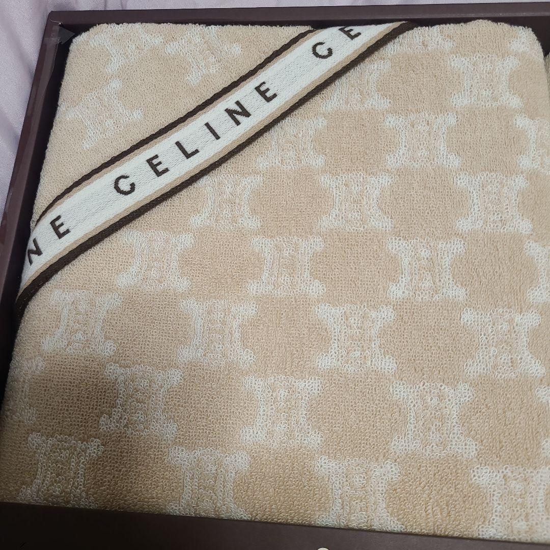CELINE タオルセット バスタオル マカダム柄 CELINEセリーヌ ▽CELINE