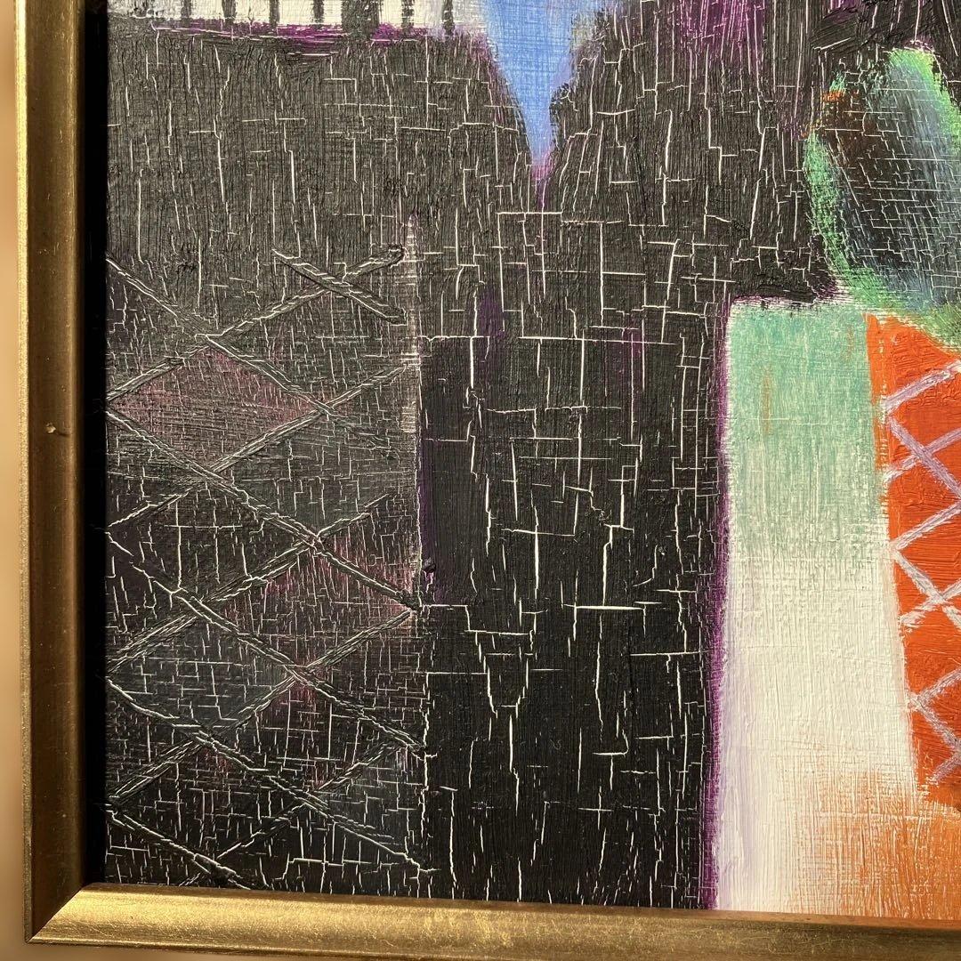 油彩 角田知可彦 「窓辺のしくらめん F6」