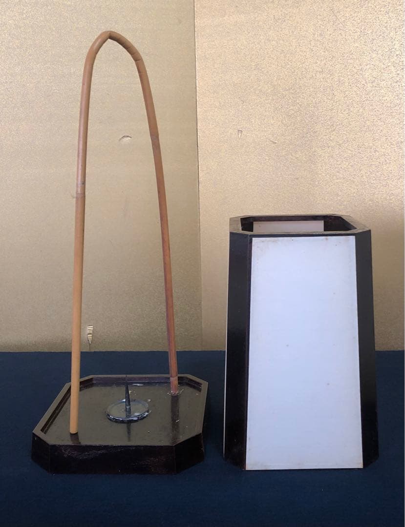 《R》溜 足元行燈 一対 行灯 露地 夜咄 茶道具 元箱　260114き3