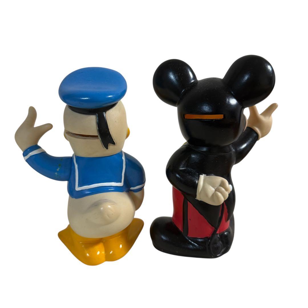 ヴィンテージ ミッキーマウス ドナルドダック ソフビ貯金箱セット 昭和レトロ