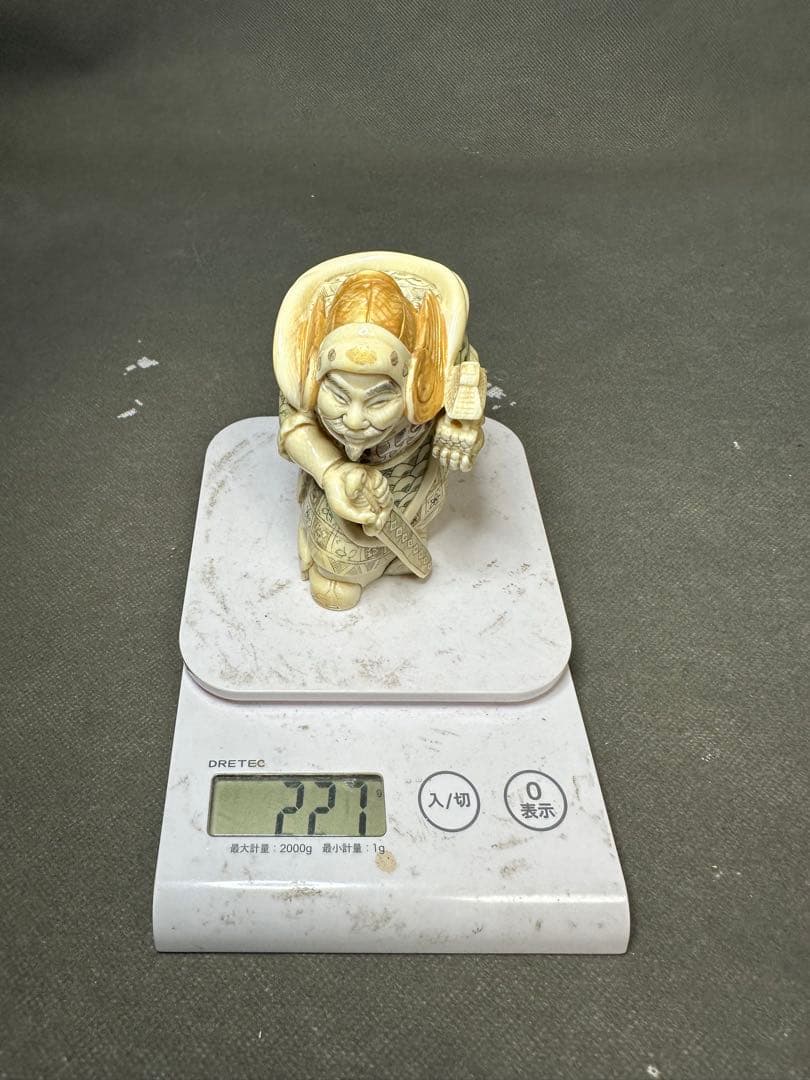 極上 天然素材 七福神 置物 根付 アンティーク 和彫 骨董 飾り物 古美術品