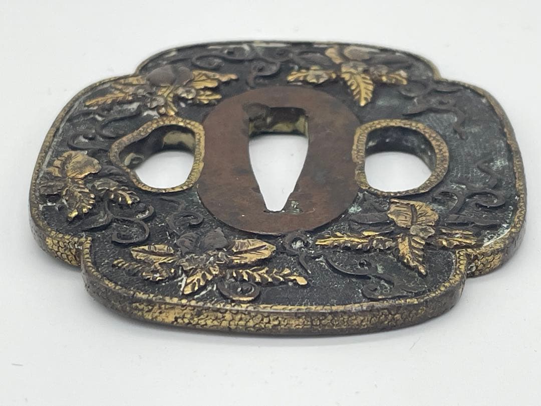 時代武具 鍔 金彩 刀装具 武具 骨董 古美術