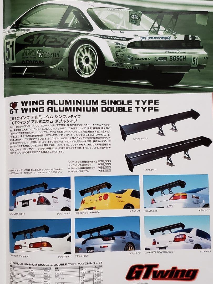 ☆希少 入手困難 C-WEST GT WING R34 GT-R 他 カタログ