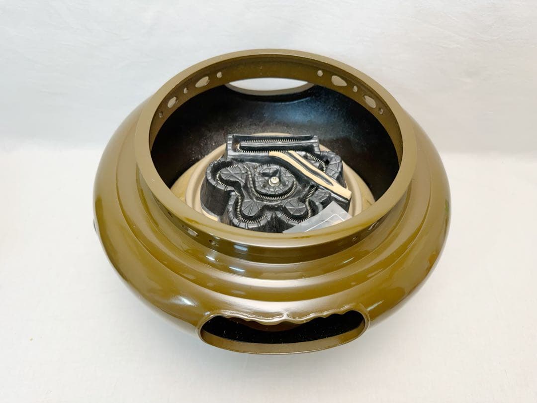 未使用 茶道具 野々田合金製 朝鮮風炉型電熱器 コントローラー式 風炉釜前